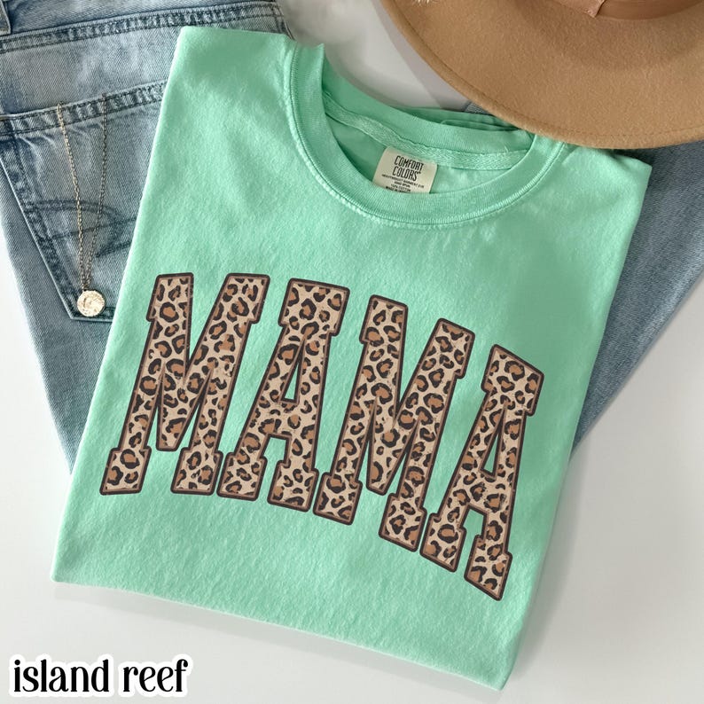 Comfort Colors Leopard Mama Shirt Mothers Day Mom TShirt